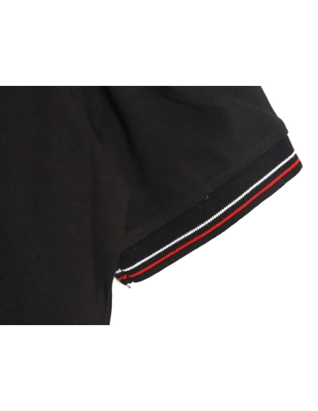 Prada embroidered logo red edge short-sleeve polo shirt TSK1,Prada