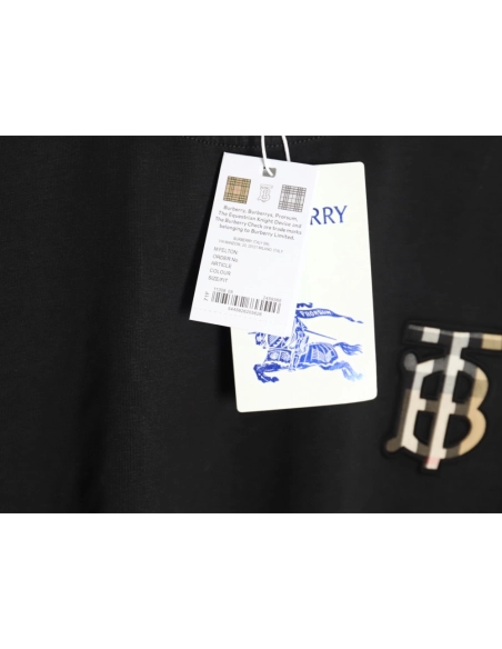 Burberry chest plaid B letter short sleeves TSK1,Burberry
