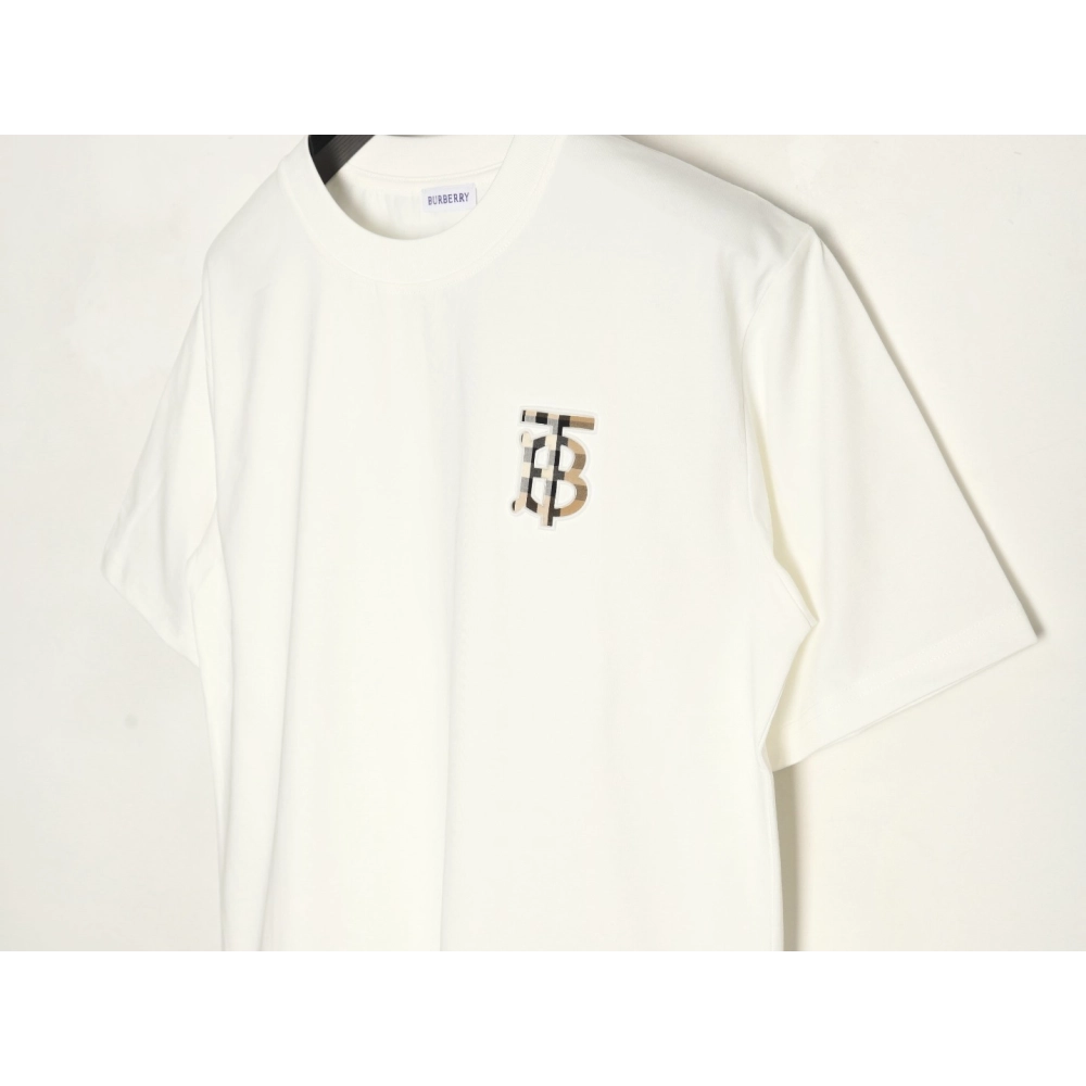 Burberry chest plaid B letter short sleeves,Burberry
