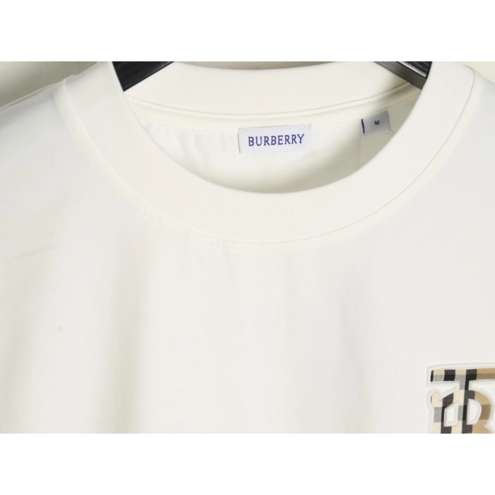 Burberry chest plaid B letter short sleeves,Burberry