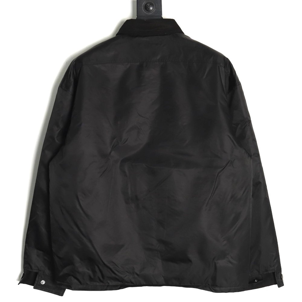 Prada triangle logo flap cotton jacket,Prada