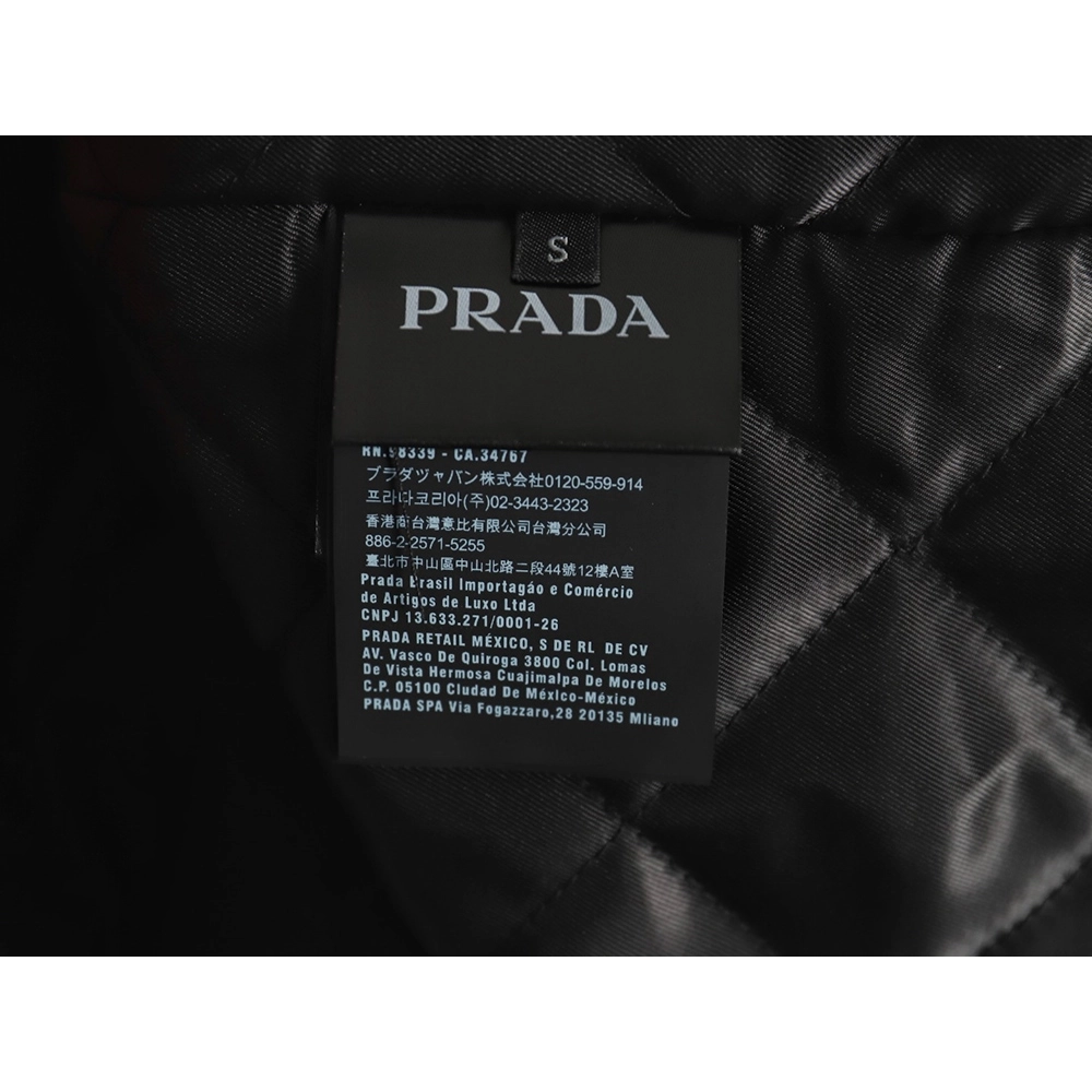 Prada triangle logo flap cotton jacket,Prada