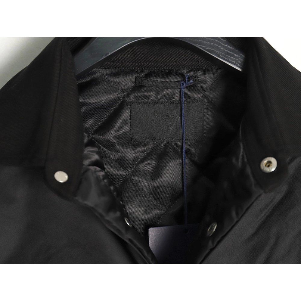 Prada triangle logo flap cotton jacket,Prada