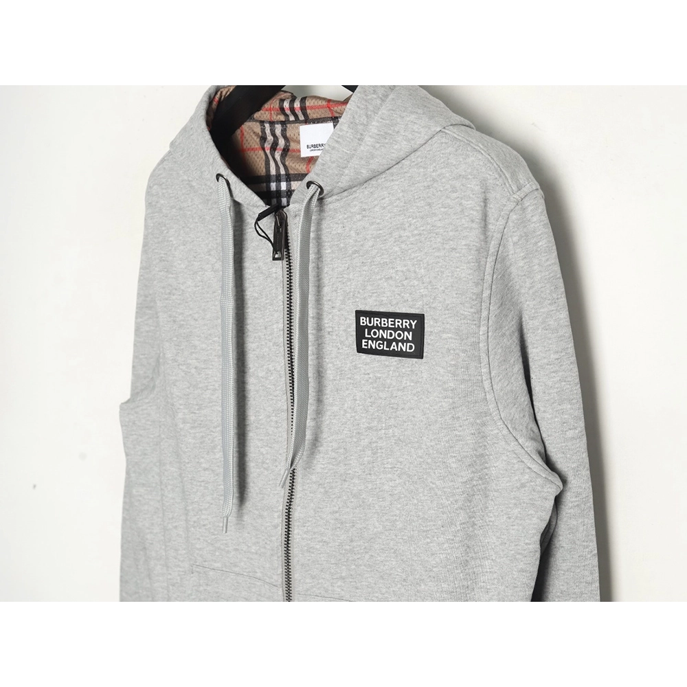 Burberry silicone logo-lined check hooded jacket,Burberry