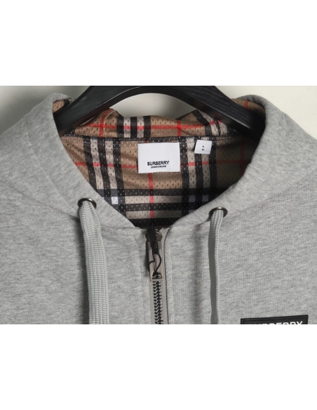 Burberry silicone logo-lined check hooded jacket,Burberry