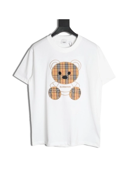 Burberry bear embroidered chest T-shirt,Burberry