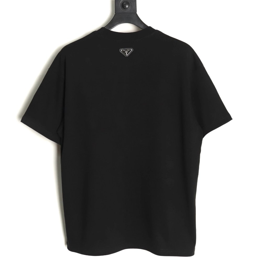 Prada Classic Anchor Triangle Print Round Neck T-Shirt TSK1,Prada