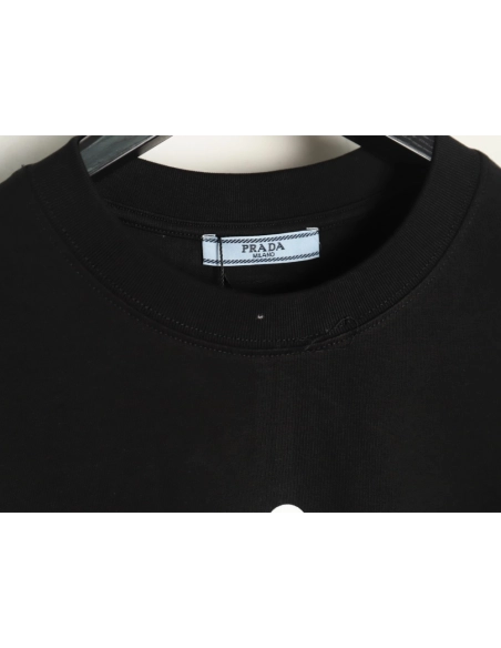 Prada Classic Anchor Triangle Print Round Neck T-Shirt TSK1,Prada