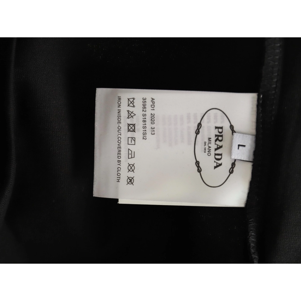 Prada Classic Anchor Triangle Print Round Neck T-Shirt TSK1,Prada