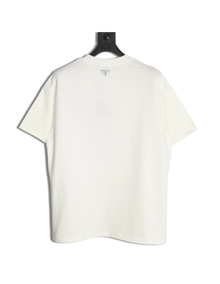 Prada Classic Anchor Triangle Print Round Neck T-Shirt,Prada