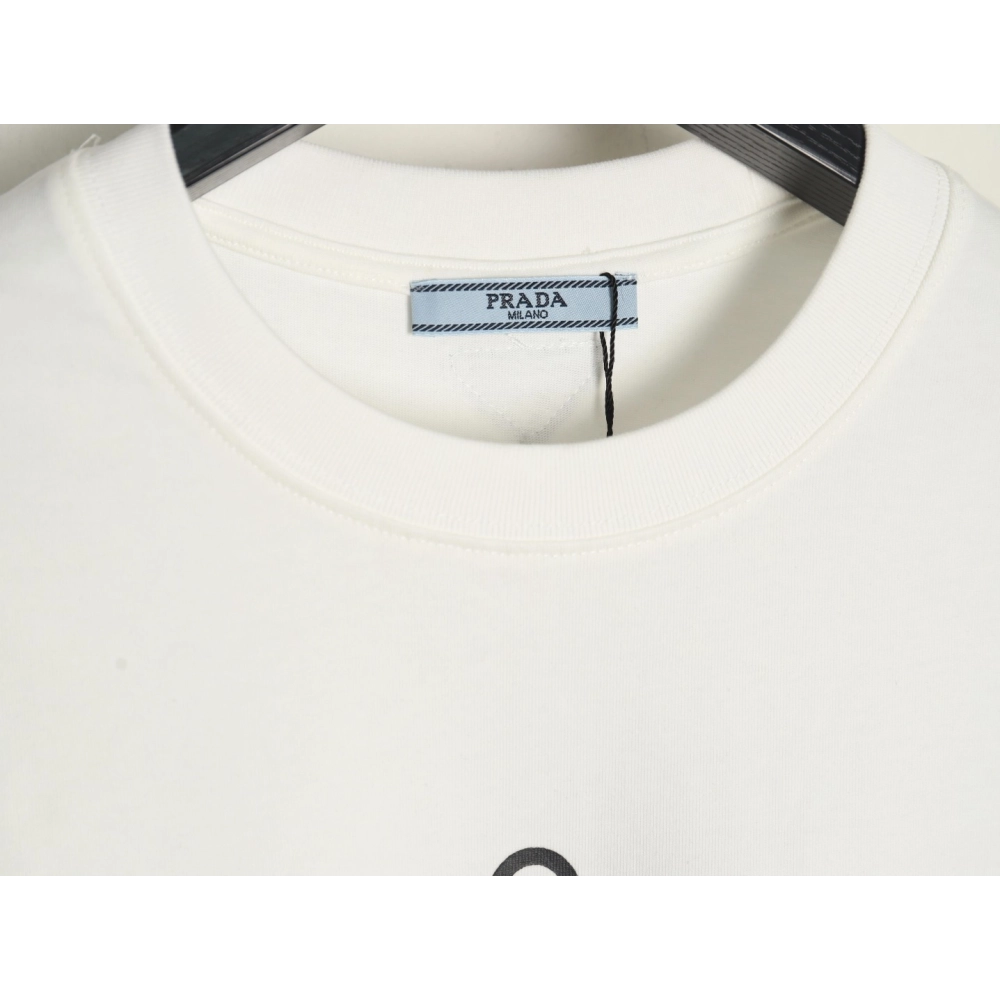 Prada Classic Anchor Triangle Print Round Neck T-Shirt,Prada