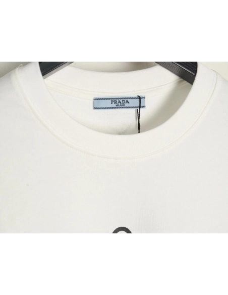 Prada Classic Anchor Triangle Print Round Neck T-Shirt,Prada