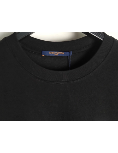 Louis Vuitton Back Checkerboard Short Sleeve T-Shirt TSK1,Louis Vuitton