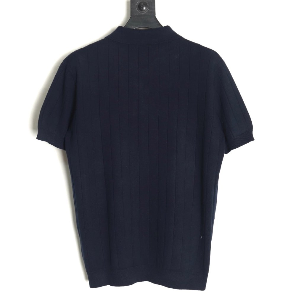 Gucci Double G jacquard cable-knit Polo short sleeves TSK1,Gucci