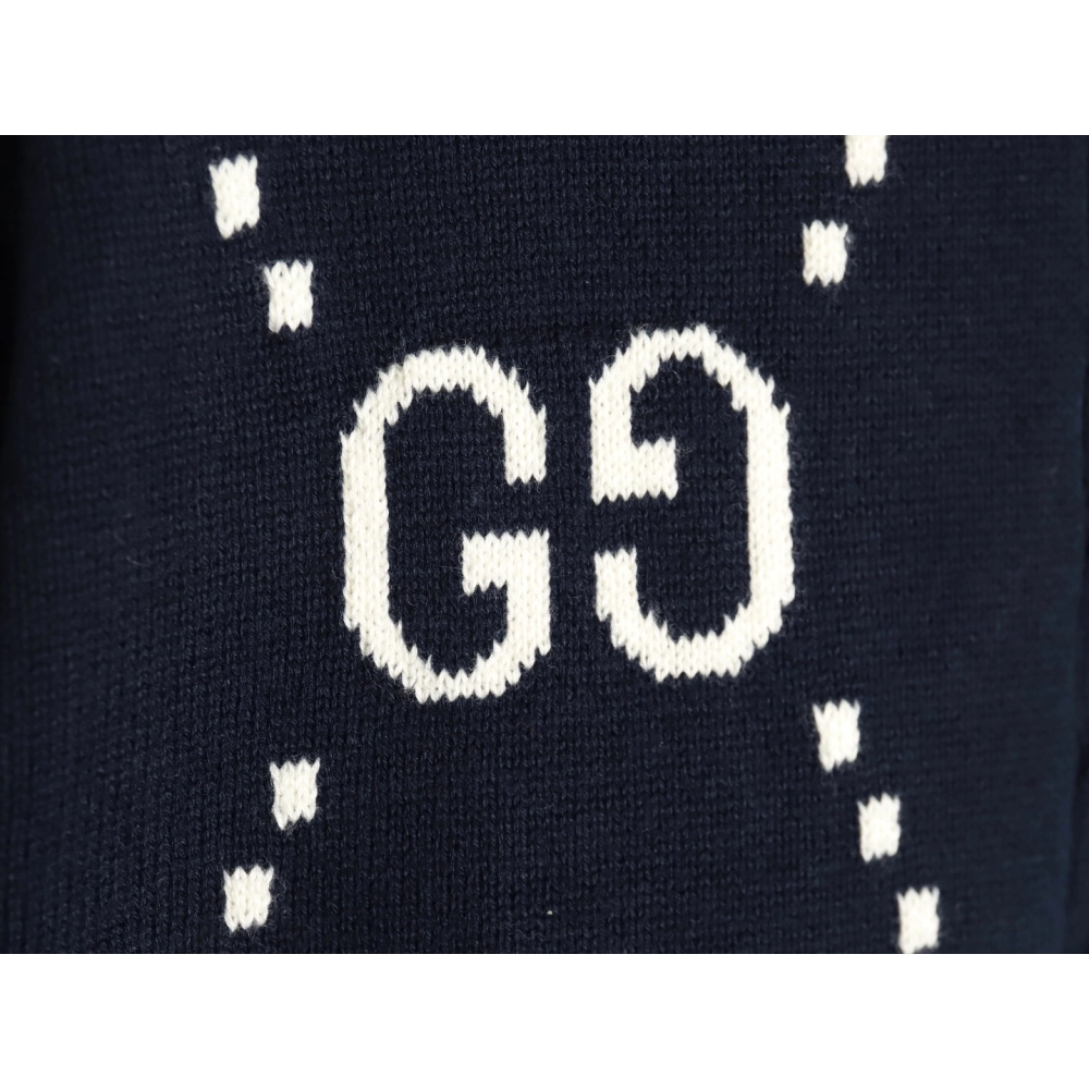Gucci Double G jacquard cable-knit Polo short sleeves TSK1,Gucci
