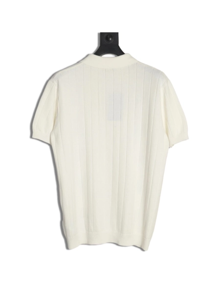 Gucci Double G jacquard cable-knit Polo short sleeves,Gucci