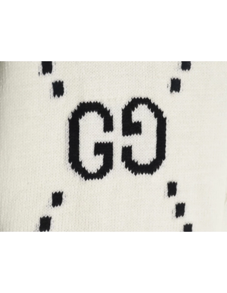 Gucci Double G jacquard cable-knit Polo short sleeves,Gucci