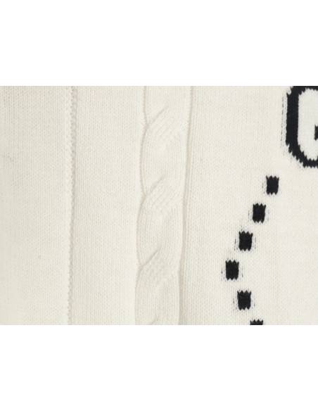 Gucci Double G jacquard cable-knit Polo short sleeves,Gucci