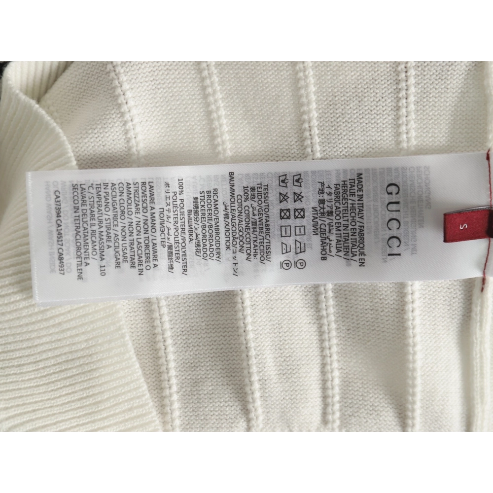 Gucci Double G jacquard cable-knit Polo short sleeves,Gucci