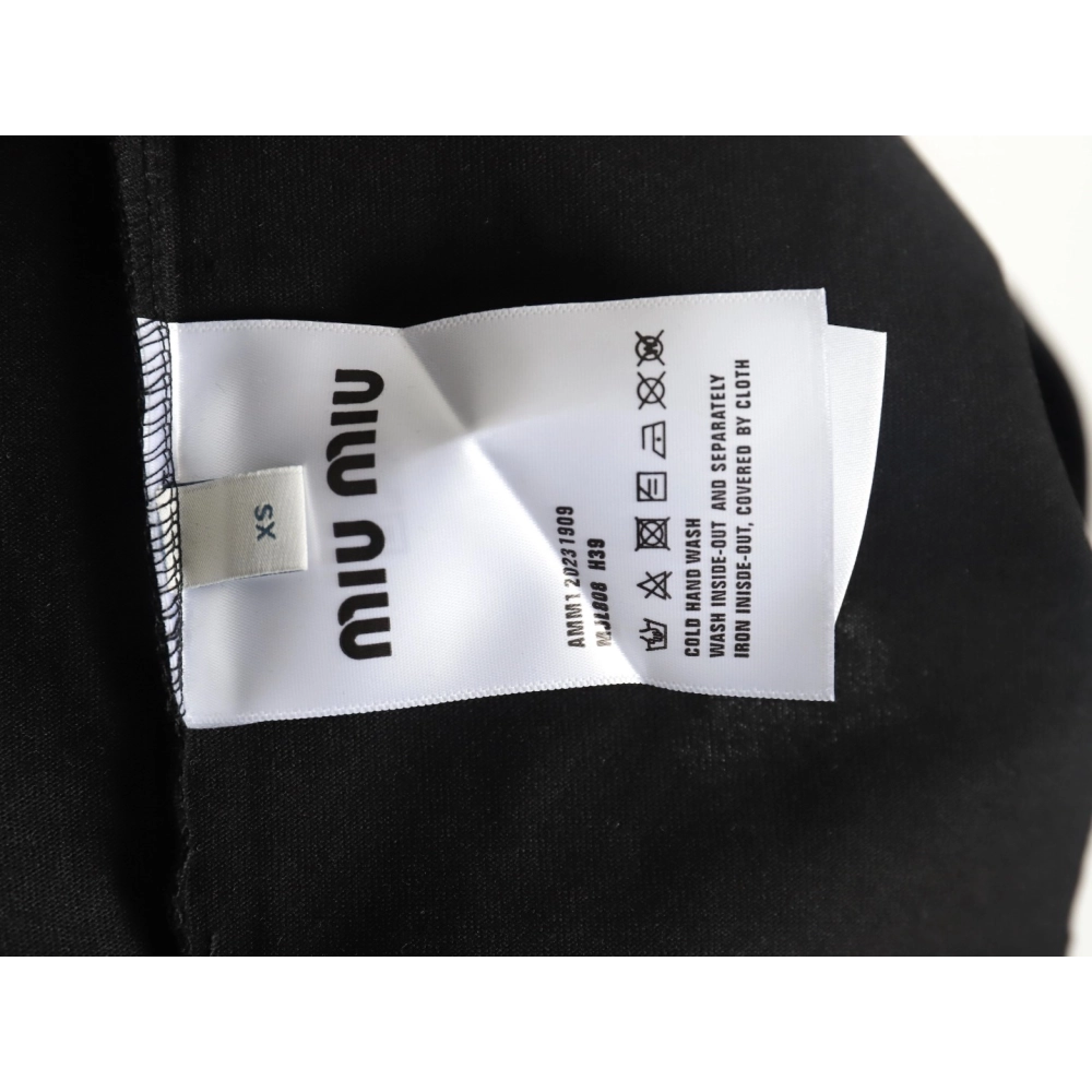 Miu Miu letter logo short sleeve T-shirt TSK1,Miu Miu
