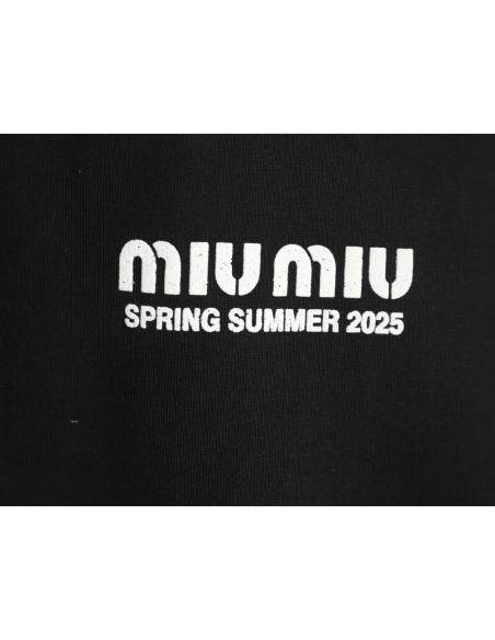 Miu Miu letter logo short sleeve T-shirt TSK1,Miu Miu