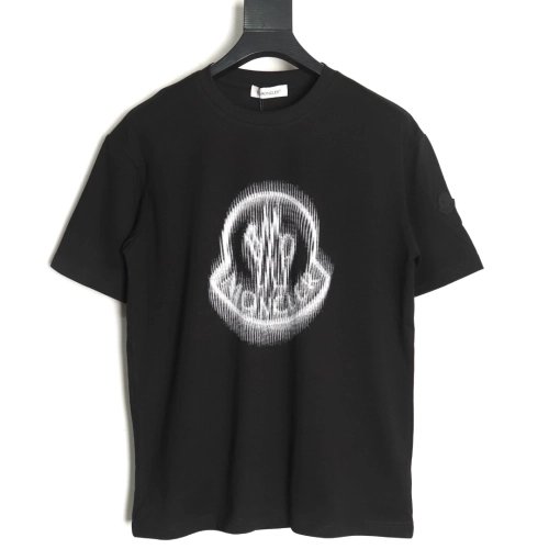 Moncler pixel blurred logo print short sleeves TSK1,Moncler