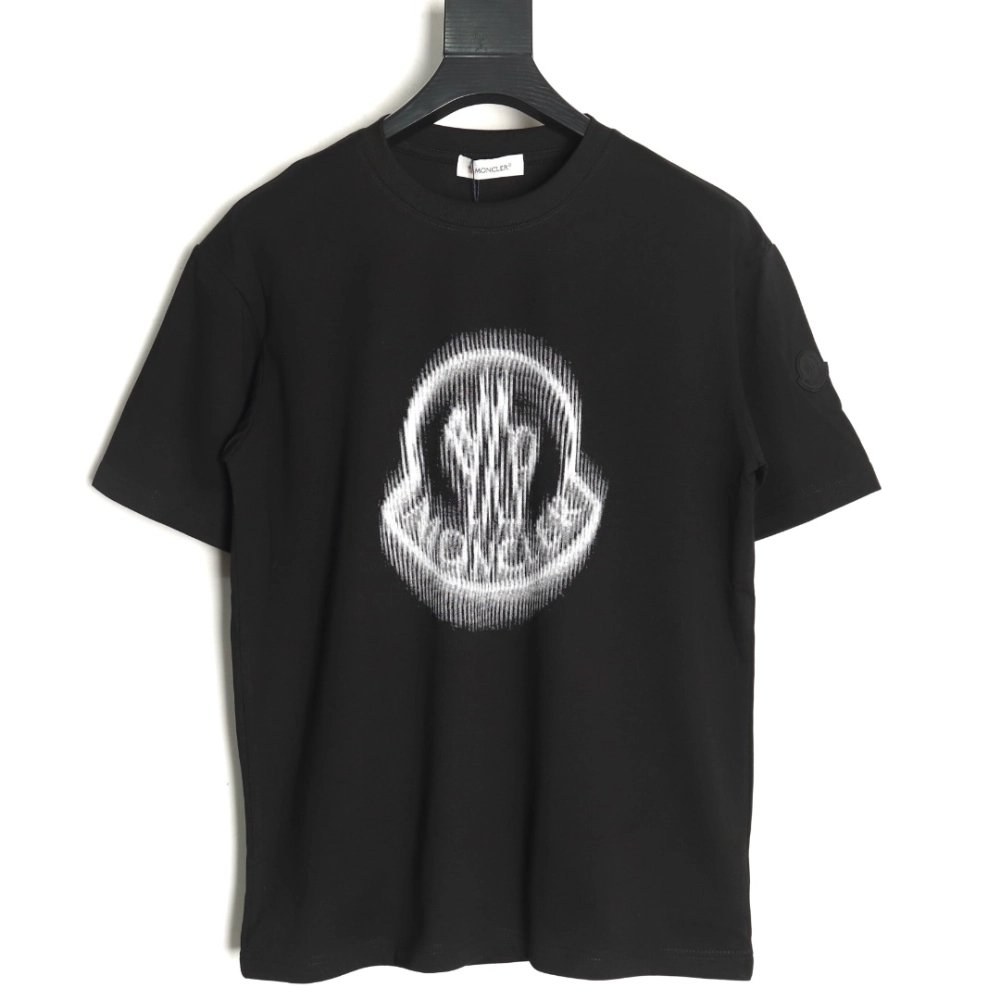 Moncler pixel blurred logo print short sleeves TSK1,Moncler