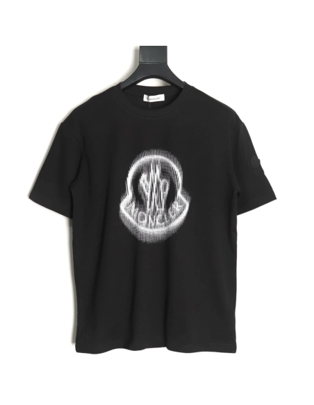 Moncler pixel blurred logo print short sleeves TSK1,Moncler