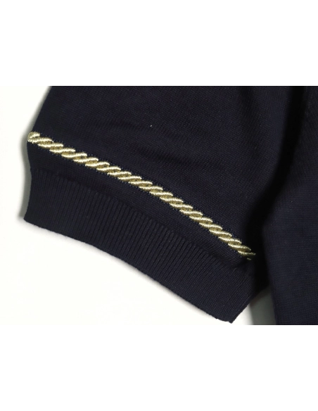 Louis Vuitton Americas Cup Collection Gold Button Knitted Polo Short Sleeve,Louis Vuitton