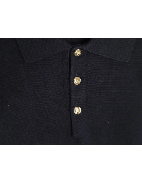 Louis Vuitton Americas Cup Collection Gold Button Knitted Polo Short Sleeve,Louis Vuitton