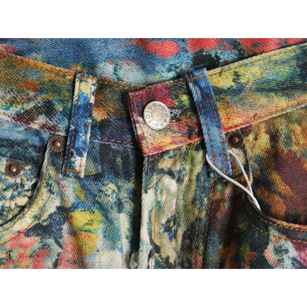 Acne Studios Oil Painted Graffiti Denim Trousers,Acne Studios