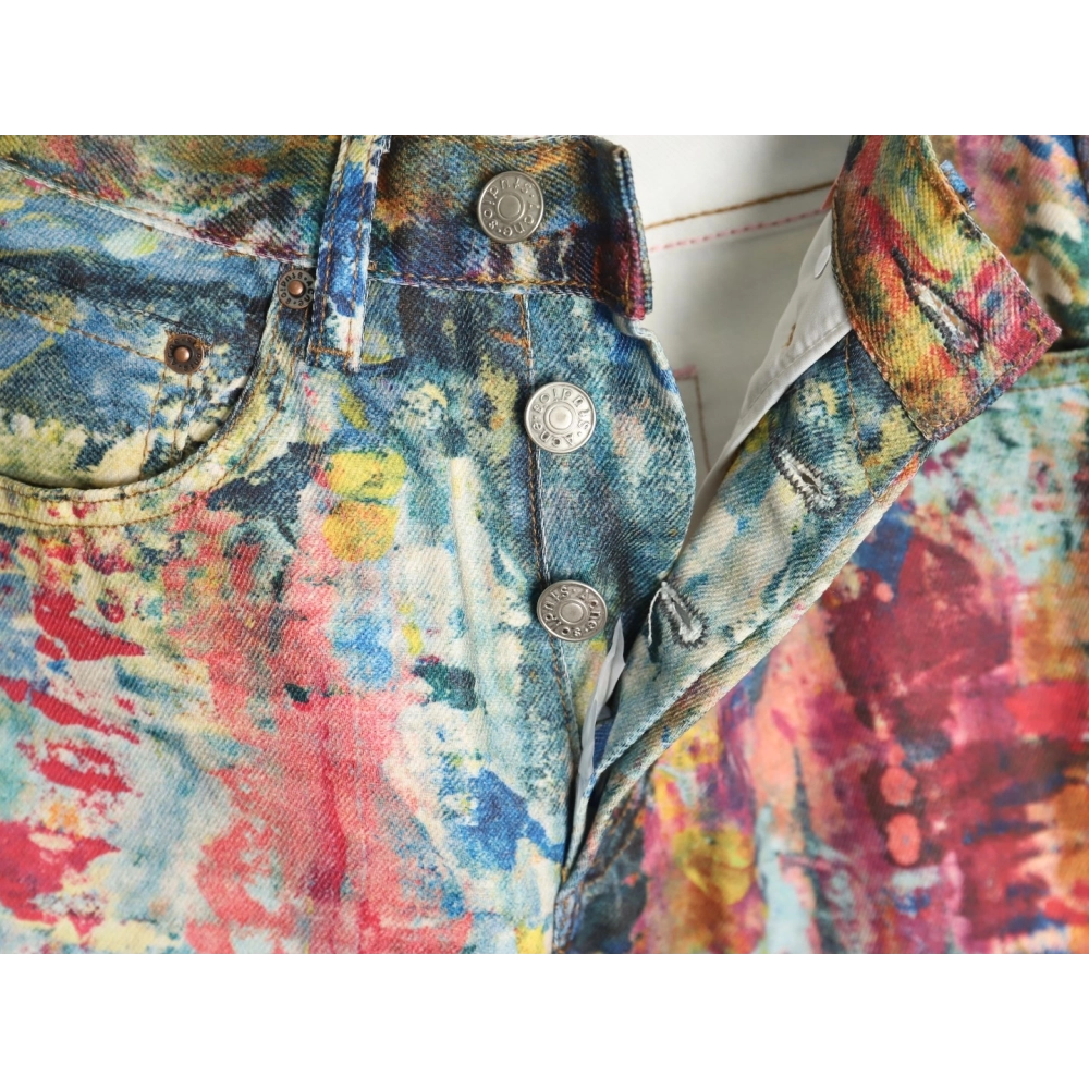 Acne Studios Oil Painted Graffiti Denim Trousers,Acne Studios