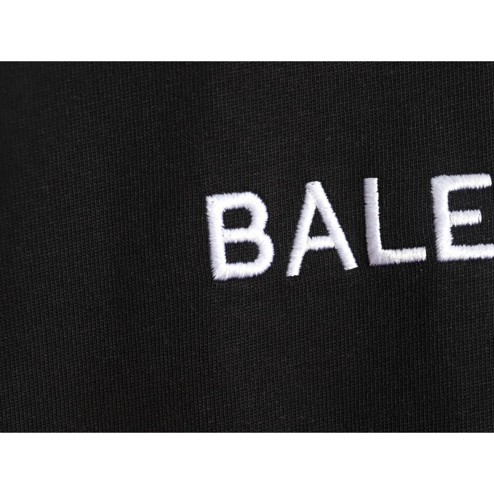 Balenciaga collar double B embroidered logo round neck short-sleeved T-shirt TSK1,Balenciaga