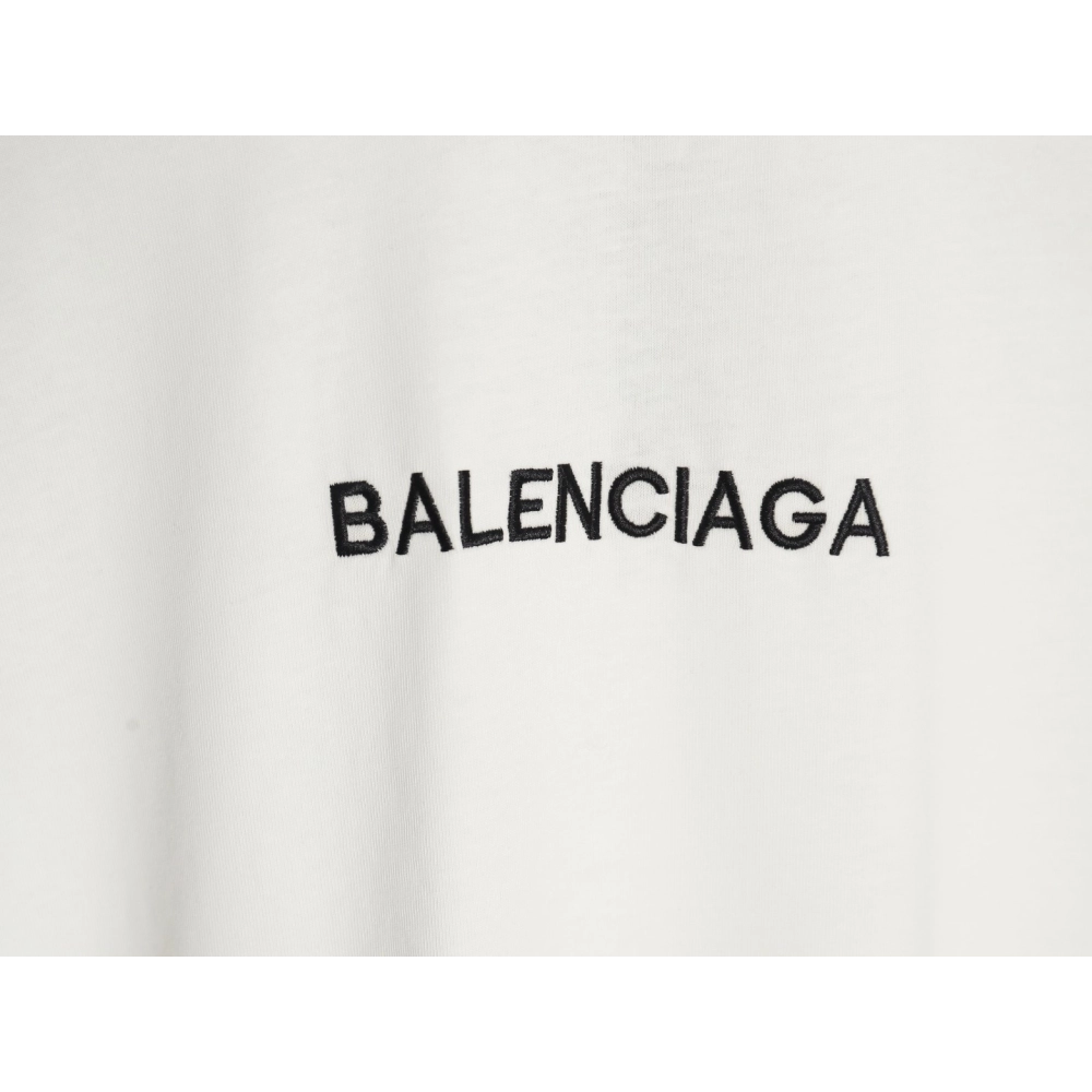 Balenciaga collar double B embroidered logo round neck short-sleeved T-shirt,Balenciaga
