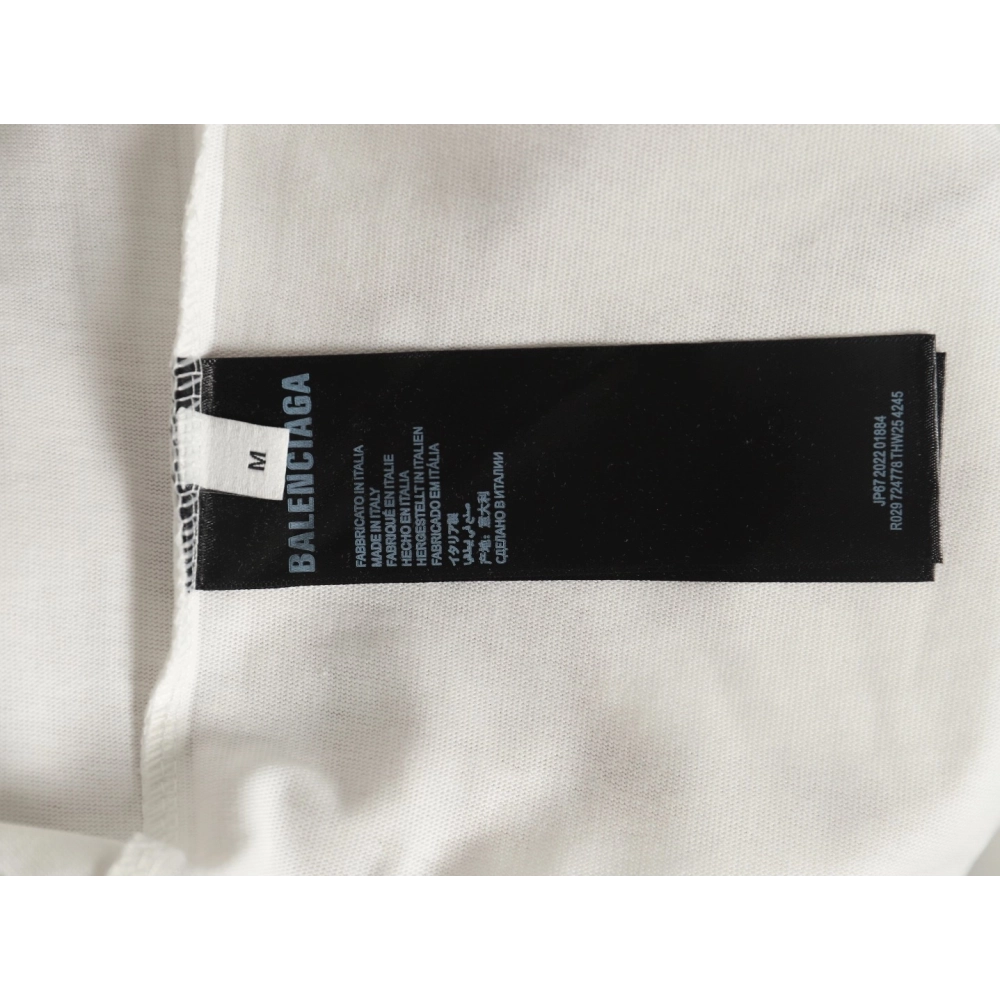 Balenciaga collar double B embroidered logo round neck short-sleeved T-shirt,Balenciaga