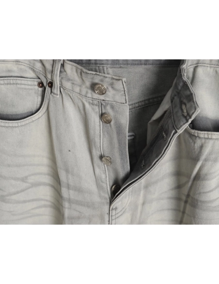 Balenciaga white waxed heavy jeans,Balenciaga