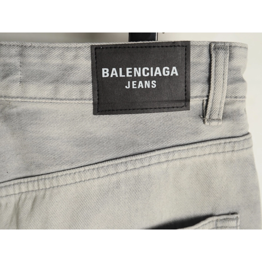 Balenciaga white waxed heavy jeans,Balenciaga