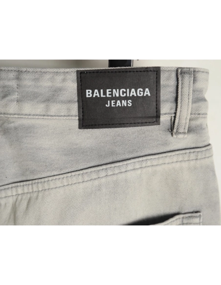 Balenciaga white waxed heavy jeans,Balenciaga