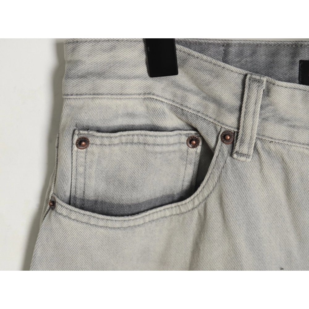 Balenciaga white waxed heavy jeans,Balenciaga