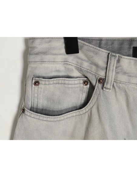 Balenciaga white waxed heavy jeans,Balenciaga