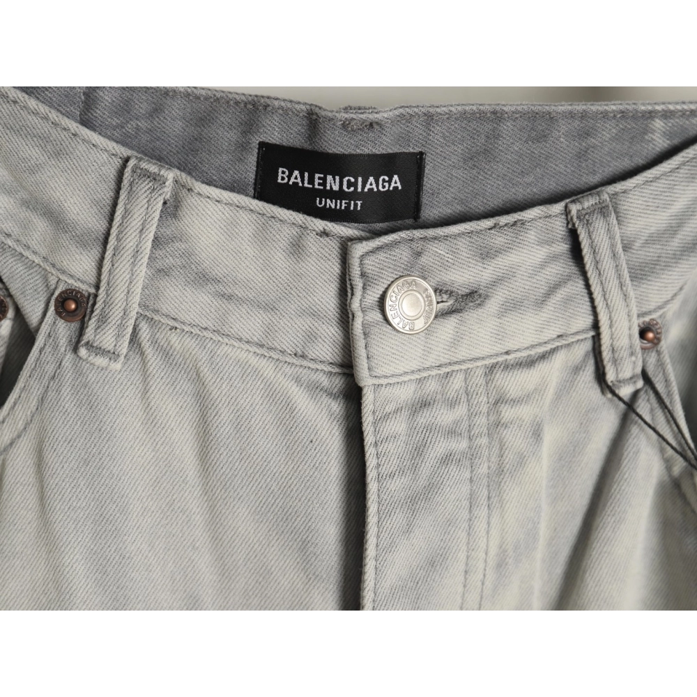 Balenciaga white waxed heavy jeans,Balenciaga