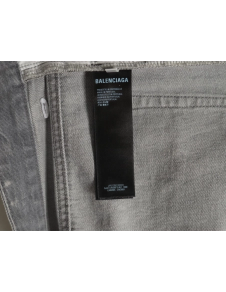 Balenciaga white waxed heavy jeans,Balenciaga