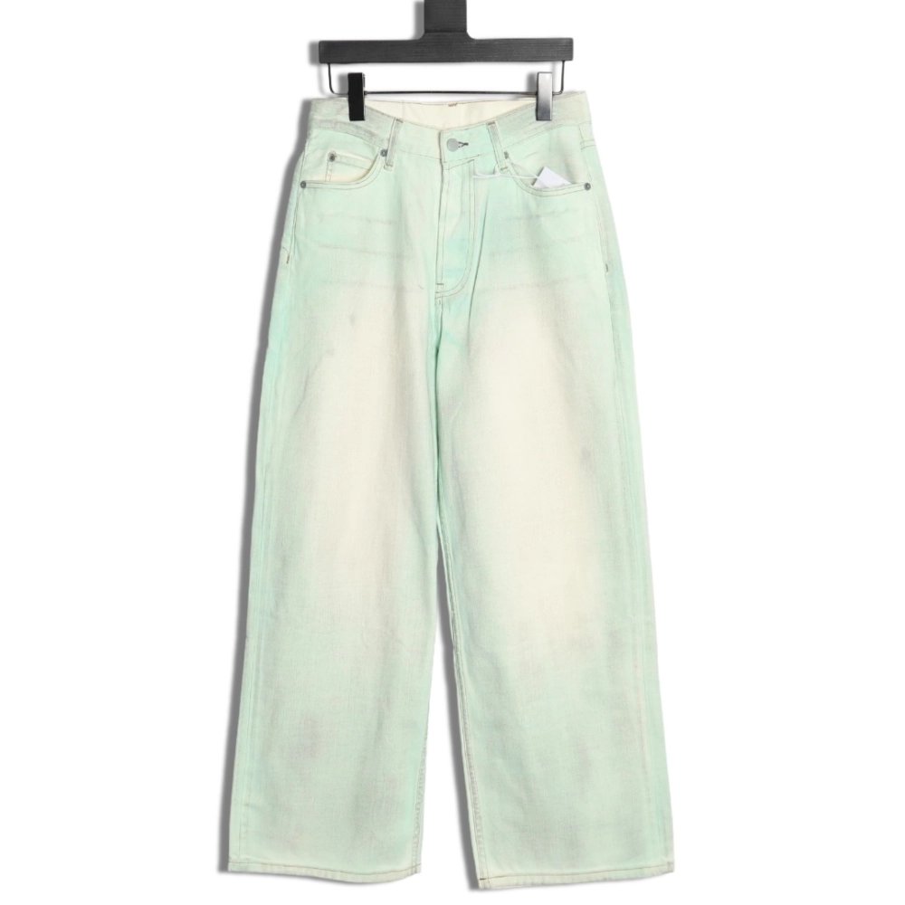 Acne studios irregular distressed handmade glow-in-the-dark jeans,Acne Studios