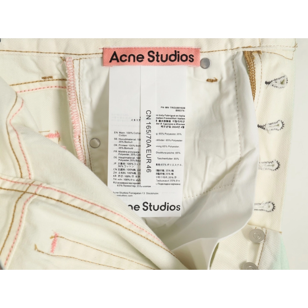Acne studios irregular distressed handmade glow-in-the-dark jeans,Acne Studios