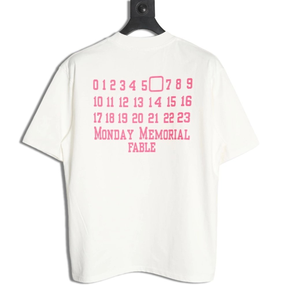 Maison Margiela calendar letter short sleeve,Maison Margiela