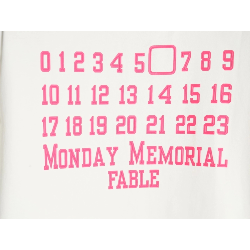 Maison Margiela calendar letter short sleeve,Maison Margiela
