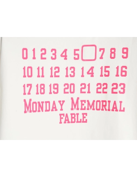 Maison Margiela calendar letter short sleeve,Maison Margiela
