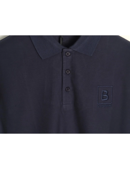 Burberry chest B-embroidered short-sleeved polo shirt TSK3,Burberry
