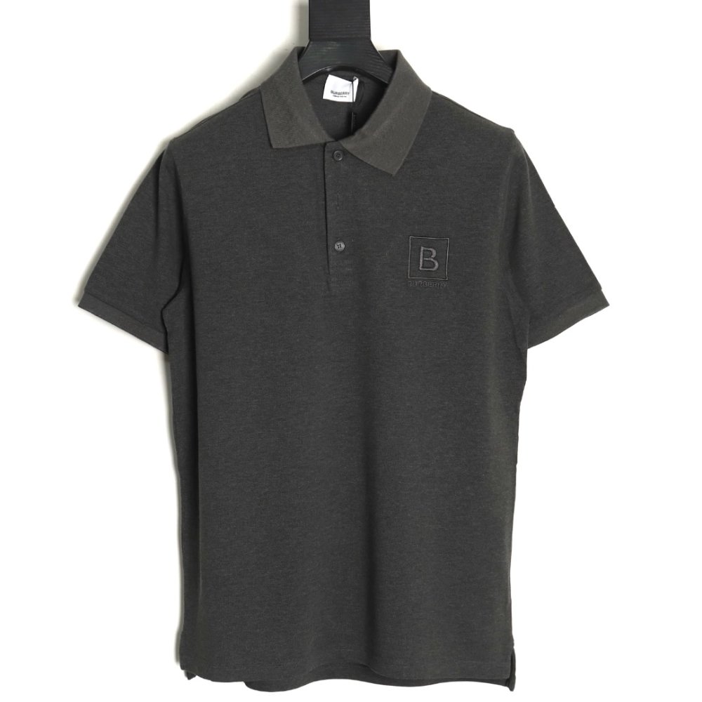 Burberry chest B-embroidered short-sleeved polo shirt TSK2,Burberry