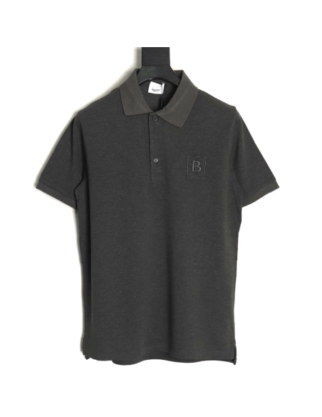 Burberry chest B-embroidered short-sleeved polo shirt TSK2,Burberry